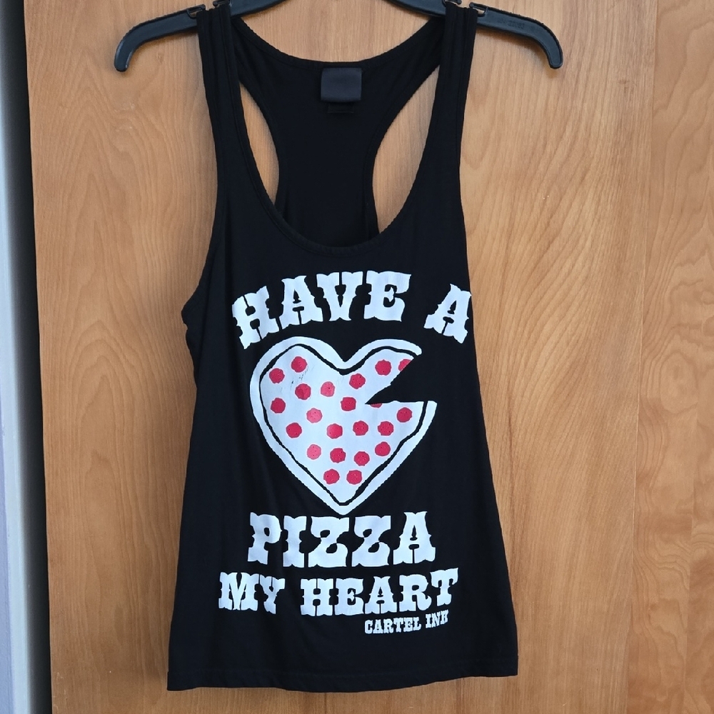 Cartel Ink Black Tank Top - Have a Pizza My Heart